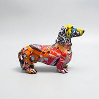 Handbeschilderd Bulldog-Beeldje In Graffitistijl - Frenzzo
