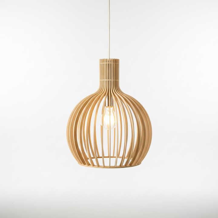 Handgefertigte Holz Hängelampe - Rusticore