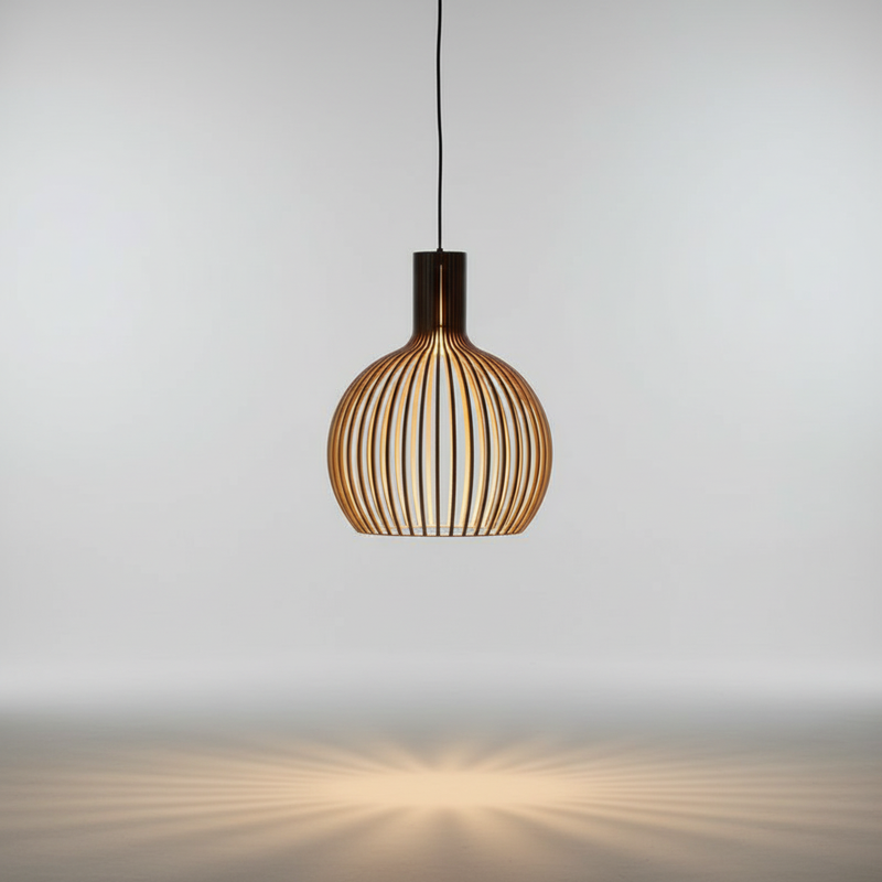 Handgefertigte Holz Hängelampe - Rusticore