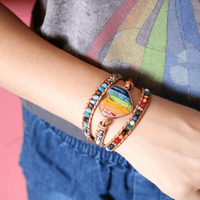 Handgefertigtes Wickelarmband - Heartlove 