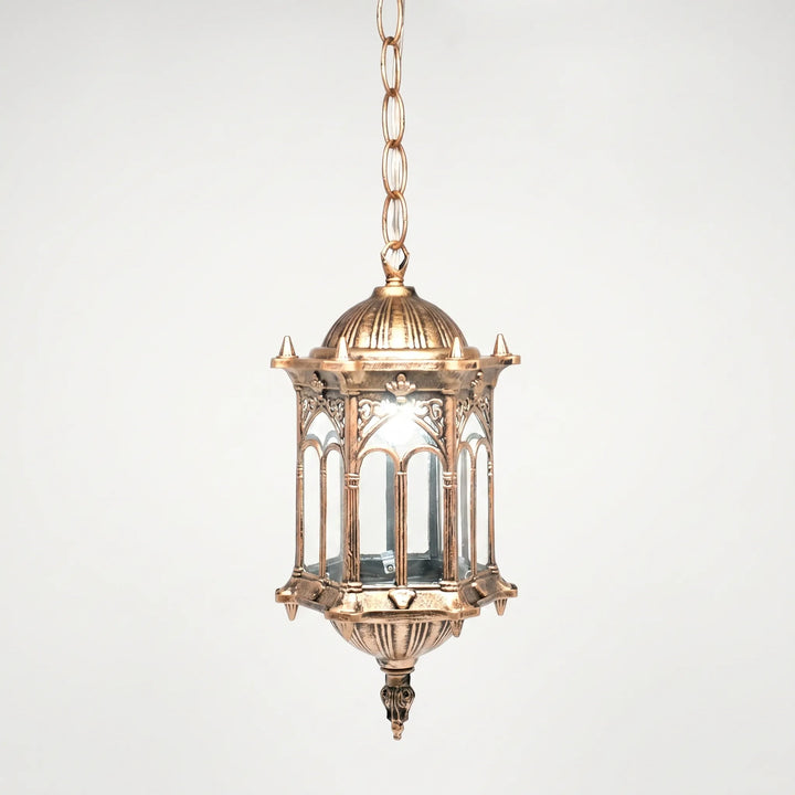 Hanging Lantern Pendant Light With Ornate Metalwork -  Lanthernis