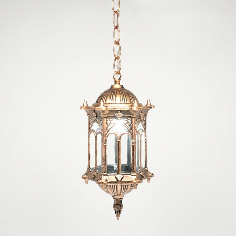 Hanging Lantern Pendant Light With Ornate Metalwork -  Lanthernis