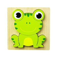 Montessori Lernpuzzle aus Holz – FarbenFreude (1+1 Gratis)