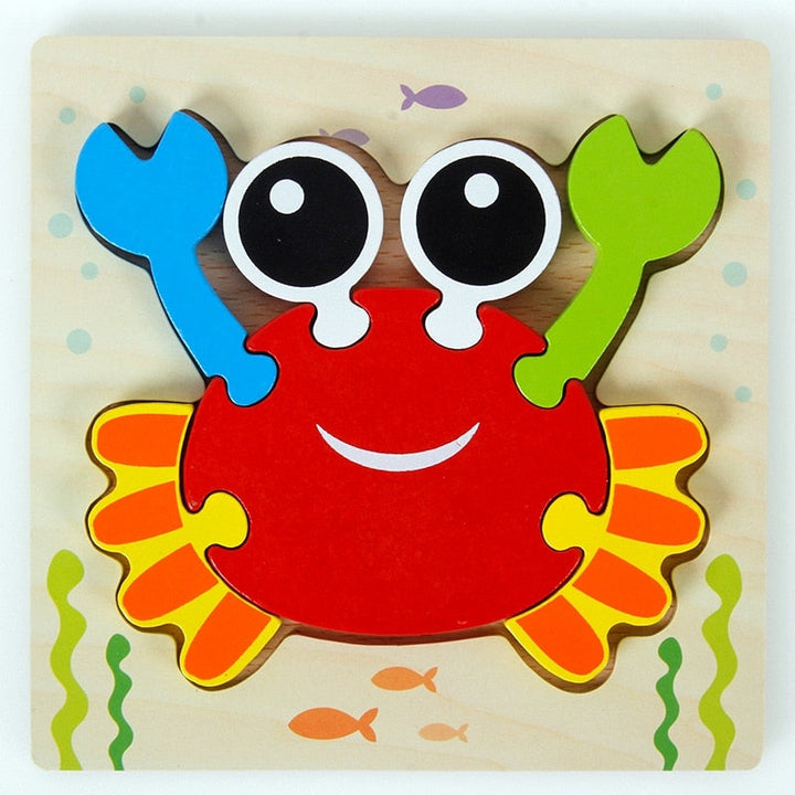 Montessori Lernpuzzle aus Holz – FarbenFreude (1+1 Gratis)