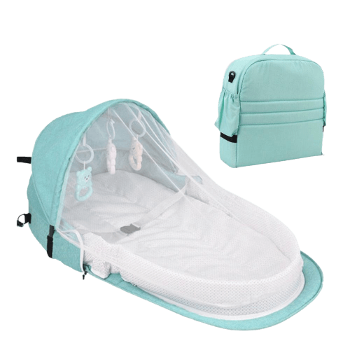 Faltbares & tragbares Babynest mit Moskitonetz – Schlafinsel Cosina