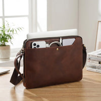 Heren Leren Laptoptas - Leatherix