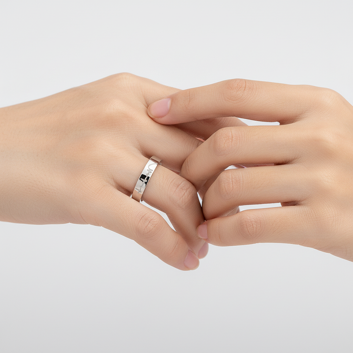 Herzförmiges Ring-Set - HeartBond 