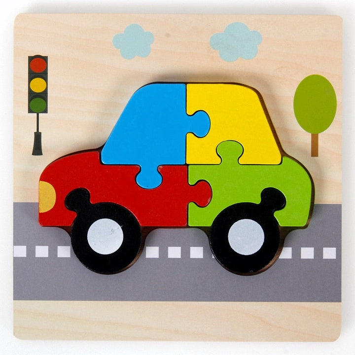 Montessori Lernpuzzle aus Holz – FarbenFreude (1+1 Gratis)