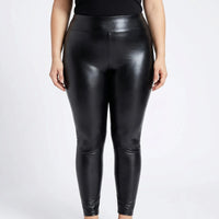 High-Waist Kunstleder-Leggings für große Größen - Lorena