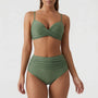 High-Waist Twist-Front Bikini Set - Patti