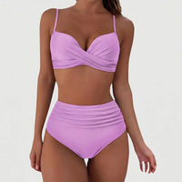 High-Waist Twist-Front Bikini Set - Patti