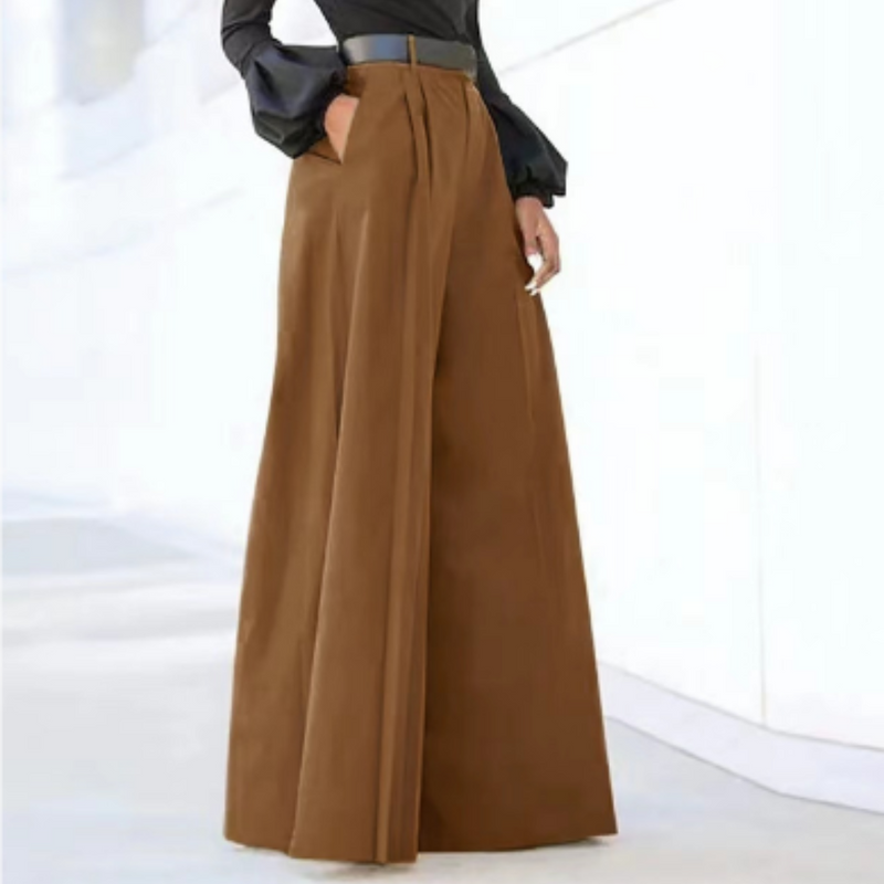 High-Waisted Wide-Leg Palazzo Trousers - Jane
