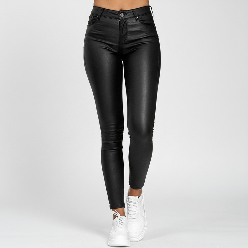 Hochtaillierte Lederhose - Emilia