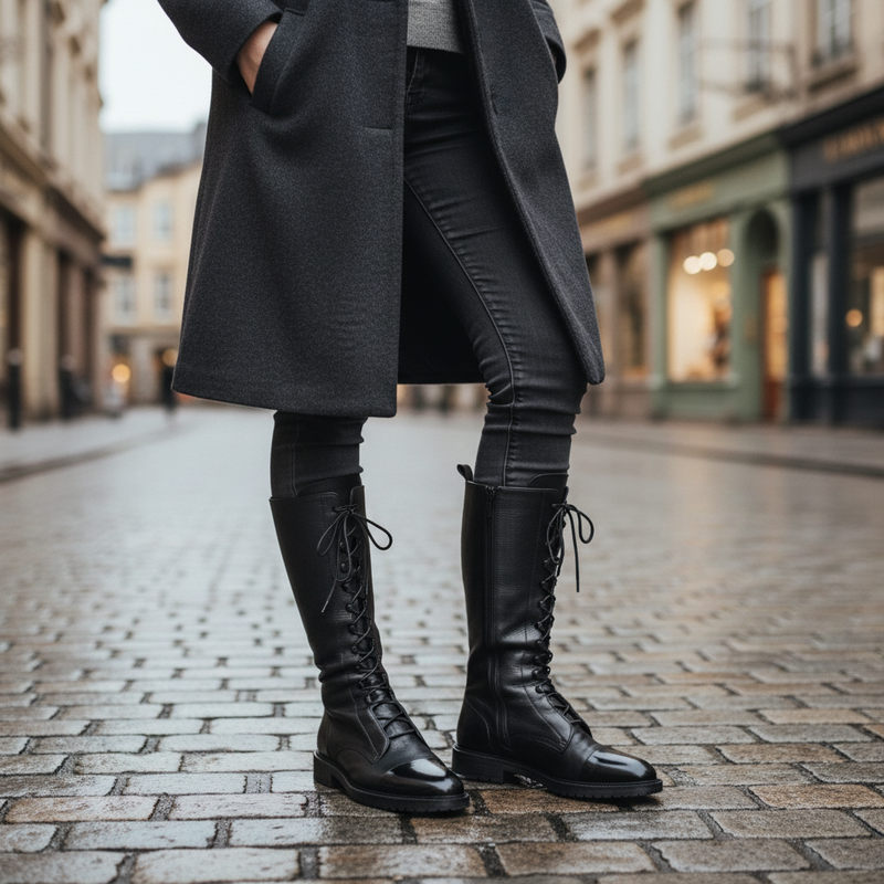 Hohe Stiefel Mit Schnürung - Christine