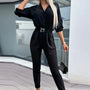 Damen Jumpsuit mit V-Ausschnitt – Nalina