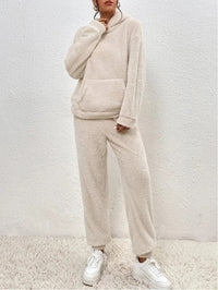 Hooded Fluffy Two-Piece Lounge Set - Marsha