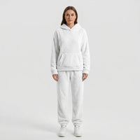 Hooded Fluffy Two-Piece Lounge Set - Marsha