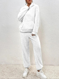 Hooded Fluffy Two-Piece Lounge Set - Marsha