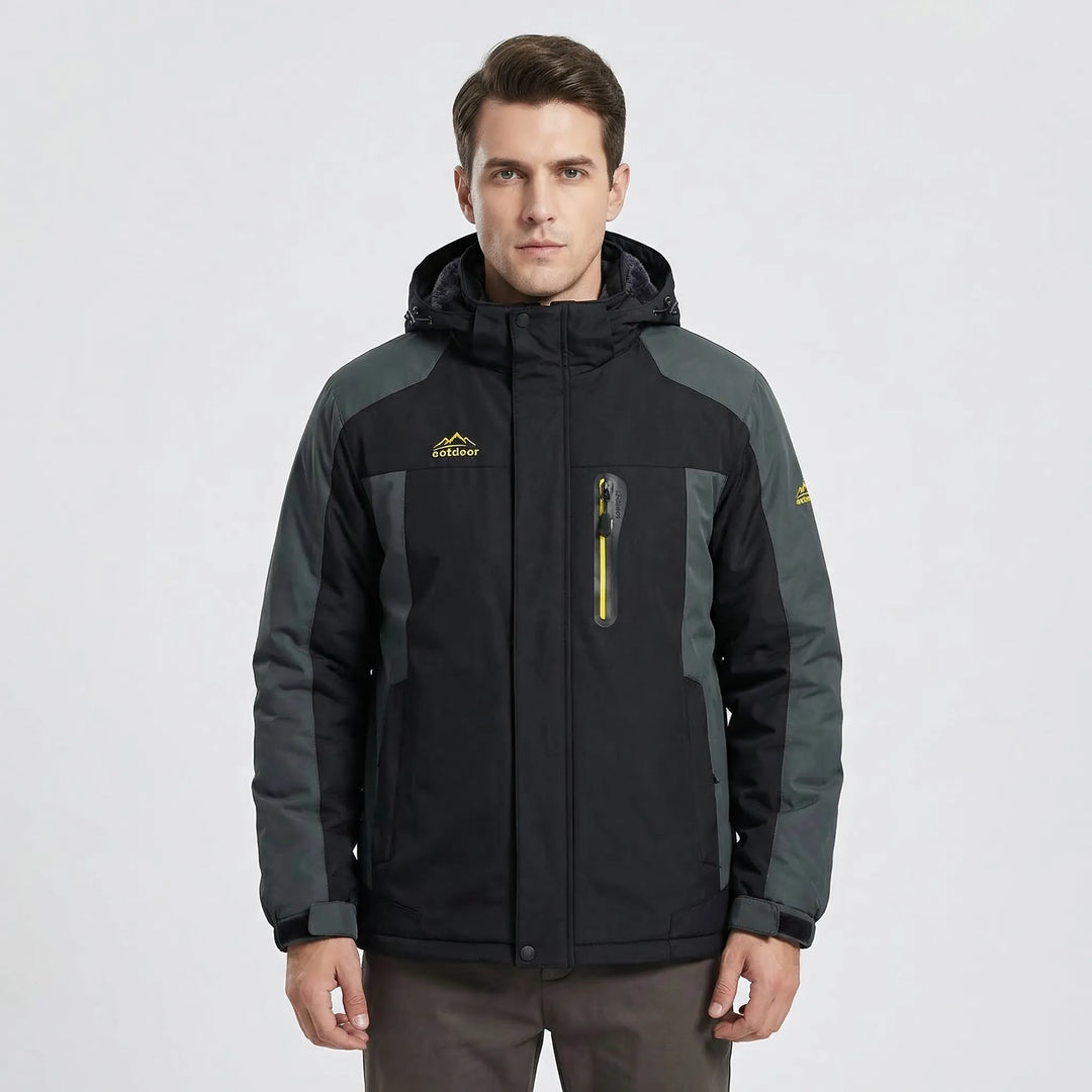 Hooded Two-Tone Outdoor Jacket - Casey