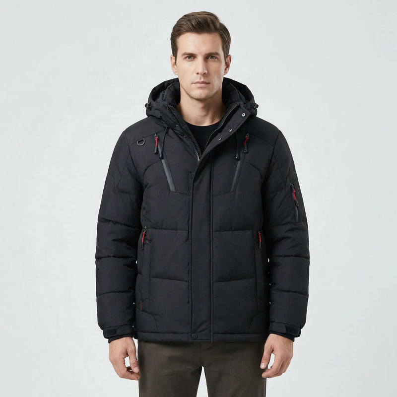 Hooded Windproof Puffer Jacket - Shaun
