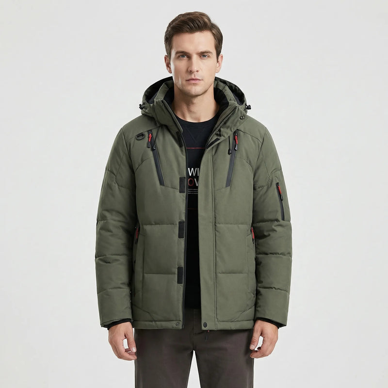 Hooded Windproof Puffer Jacket - Shaun