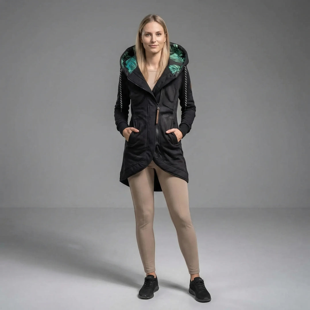 Hooded Zip-Up Winter Jacket For Women - Sally