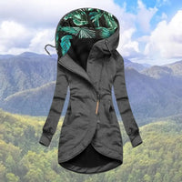 Hooded Zip-Up Winter Jacket For Women - Sally