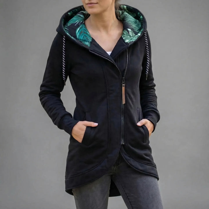Hooded Zip-Up Winter Jacket For Women - Sally