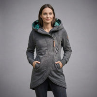 Hooded Zip-Up Winter Jacket For Women - Sally