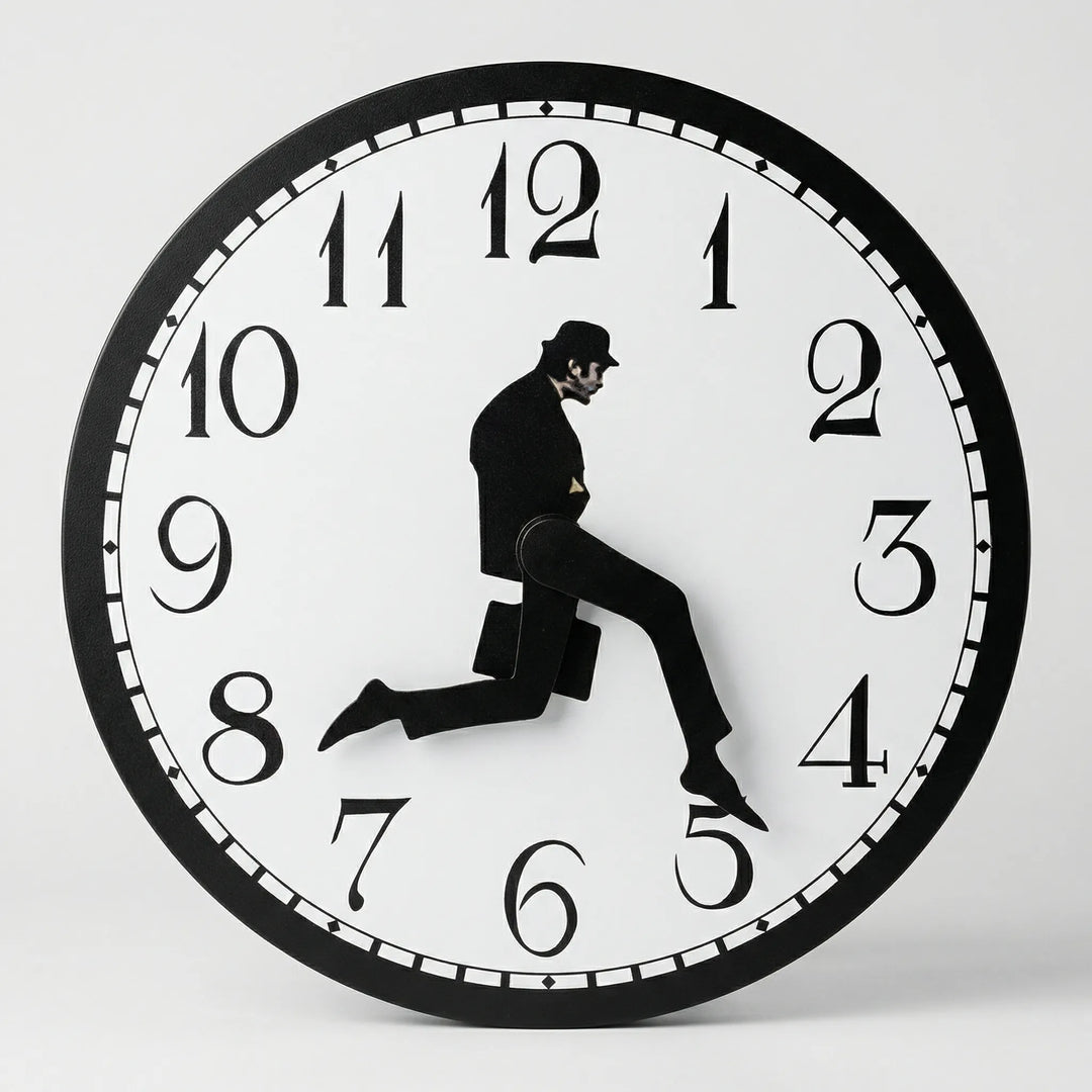 Humorvolle Wanduhr - TickleStride