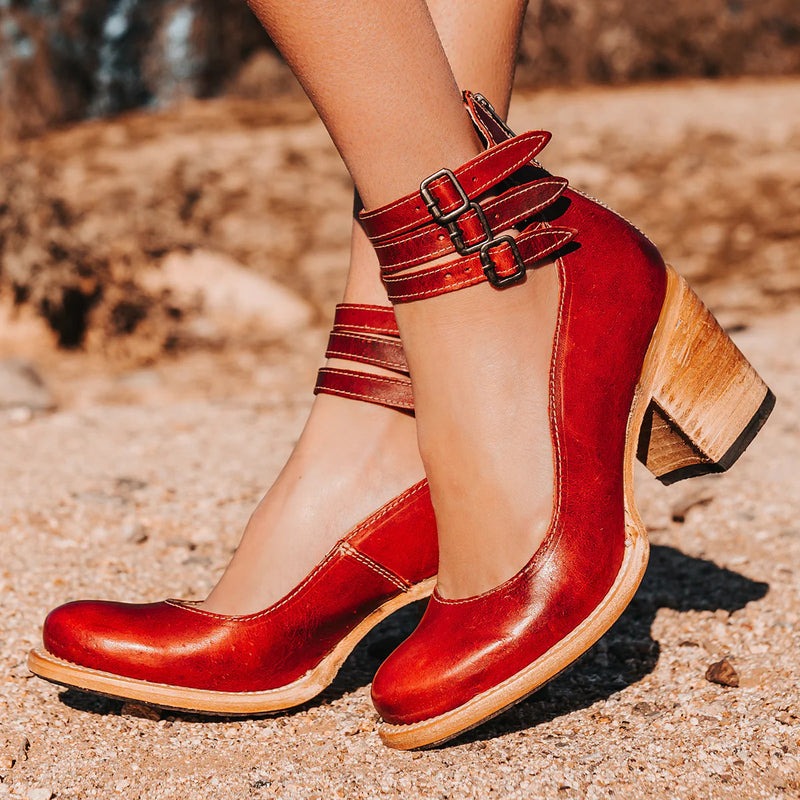 Komfortable & stilvolle Damen Lederschuhe mit rutschfester Sohle – Amalia