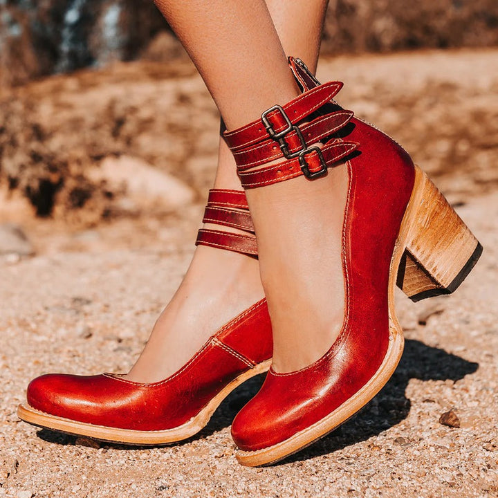 Komfortable & stilvolle Damen Lederschuhe mit rutschfester Sohle – Amalia