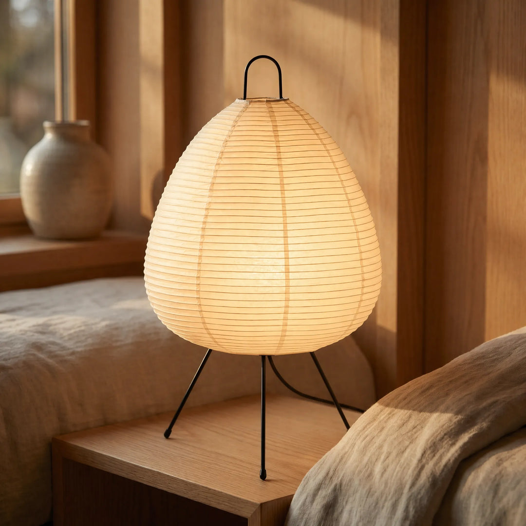Japanese-Inspired Rice Paper Table Lamp -  Zenshoji