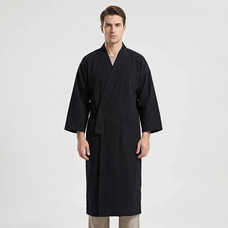 Japanese Kimono-Style Mens Dressing Gown - Blake
