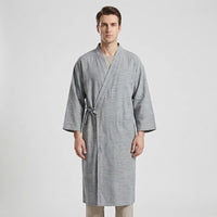Japanese Kimono-Style Mens Dressing Gown - Blake