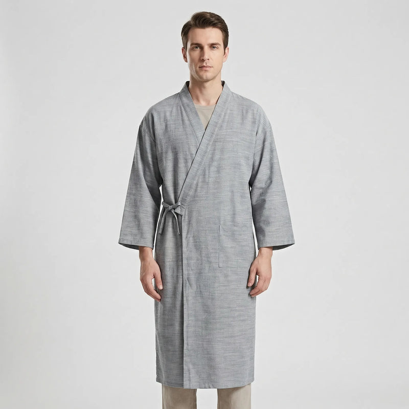 Japanese Kimono-Style Mens Dressing Gown - Blake