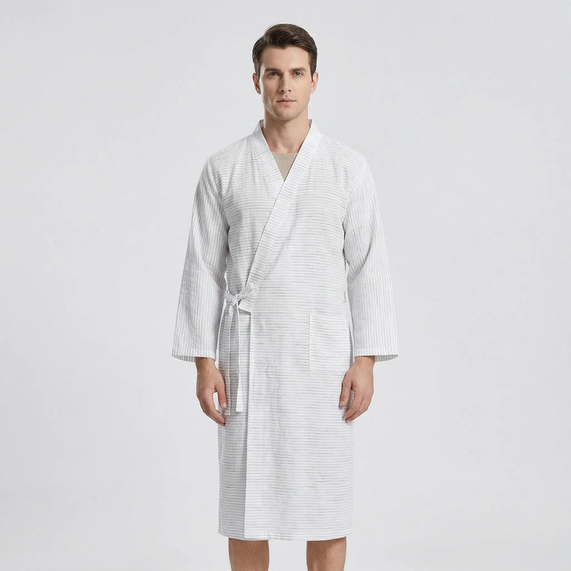 Japanese Kimono-Style Mens Dressing Gown - Blake