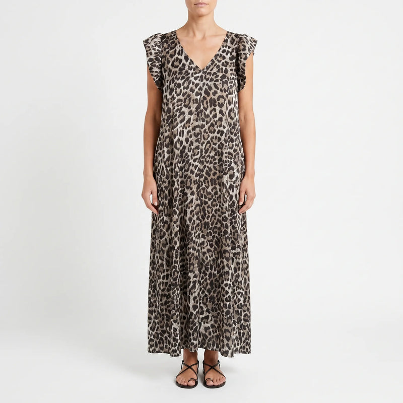 Jumpsuit Mit Weitem Bein Und Leopardenmuster - Prowley