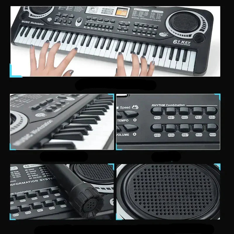 Kinder E-Piano mit Mikrofon – Musikspaß mit 61 Tasten entdecken