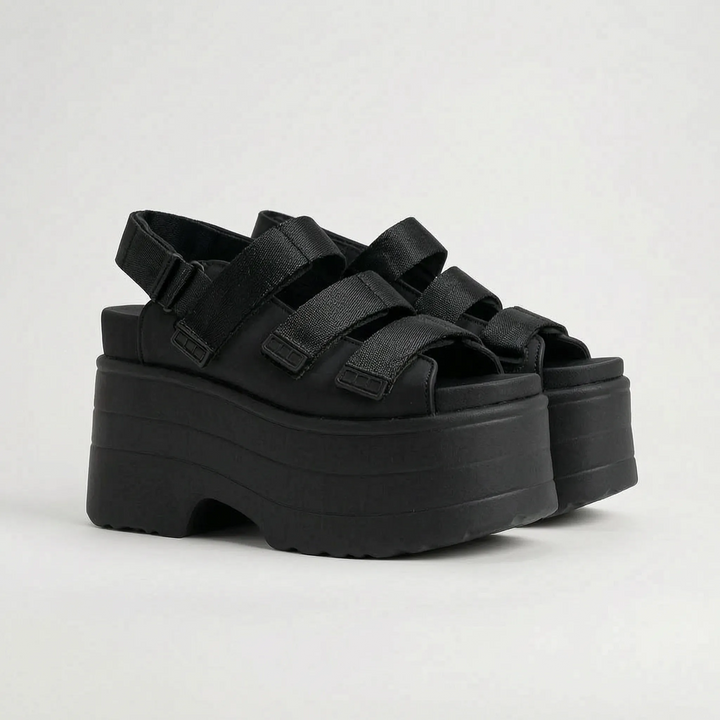 Klobige Retro-Plateausandalen - Ruby