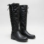Knee-High Lace-Up Side Boots - Joyce
