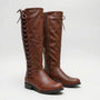 Knee-High Lace-Up Side Boots - Joyce
