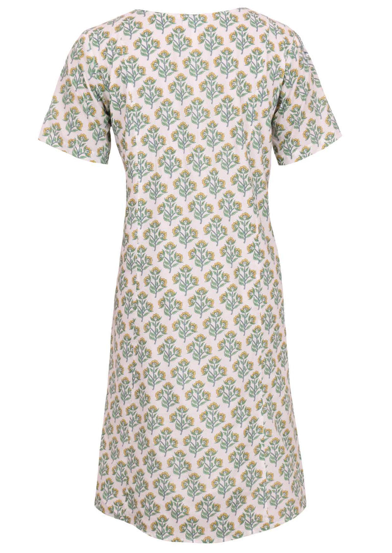 Knielanges Sommerkleid Mit Kurzen Ärmeln - Tamina