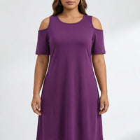 Knieumspielendes Damenkleid XL Mit Schulterausschnitten - Terri