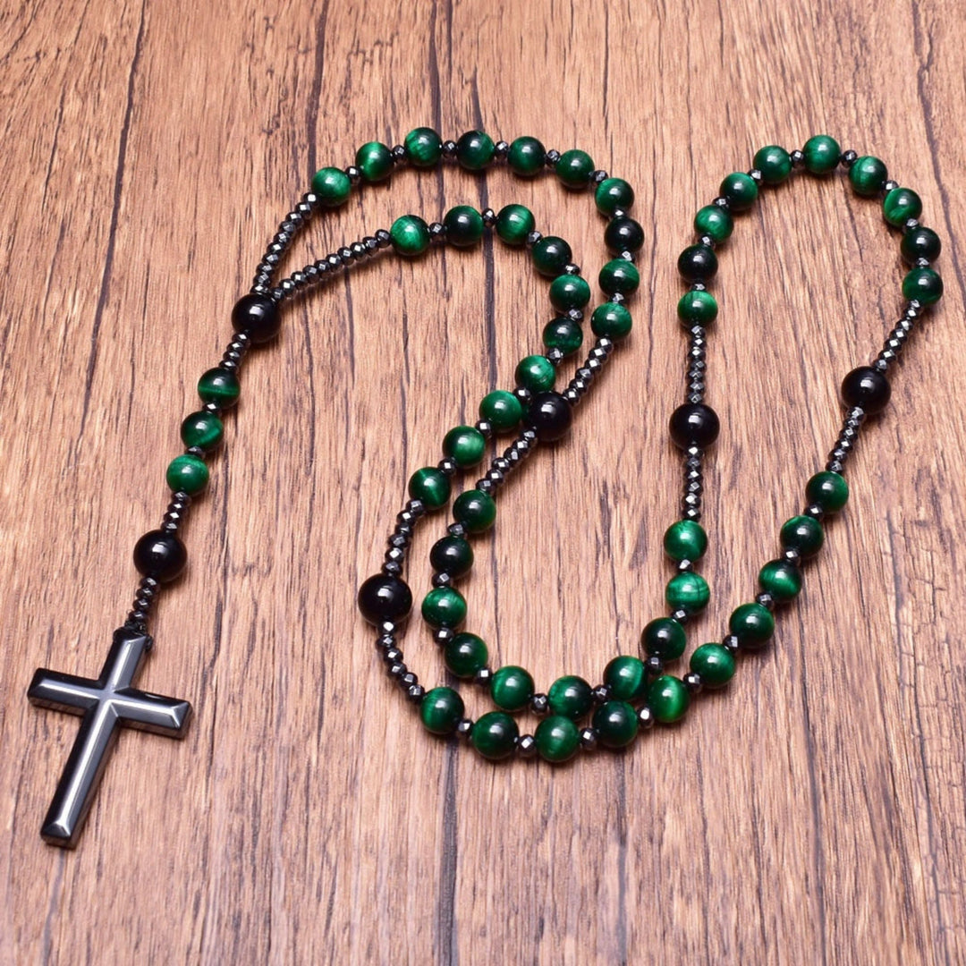 Kreuz-Rosenkranz-Halskette - PowerNecklace 