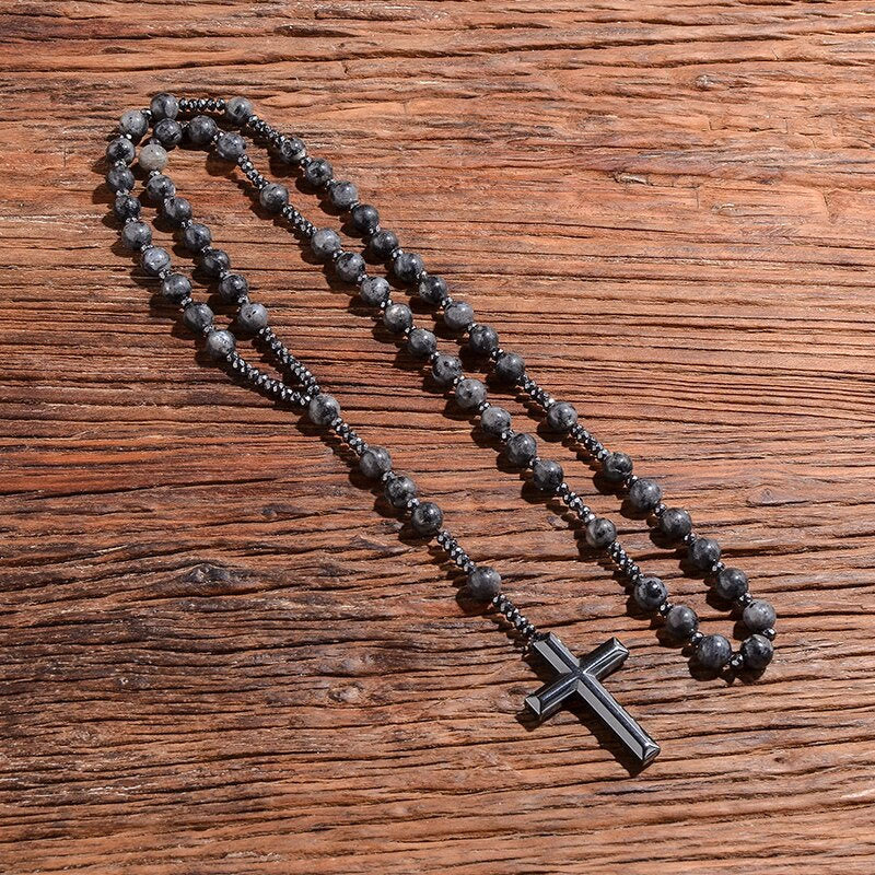 Kreuz-Rosenkranz-Halskette - PowerNecklace 