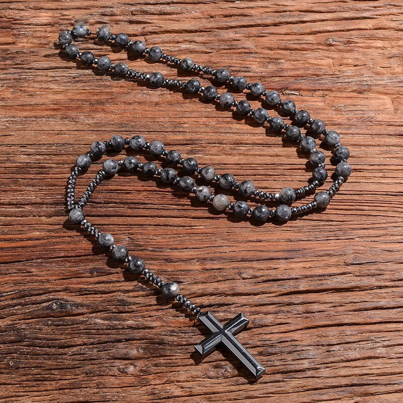 Kreuz-Rosenkranz-Halskette - PowerNecklace 