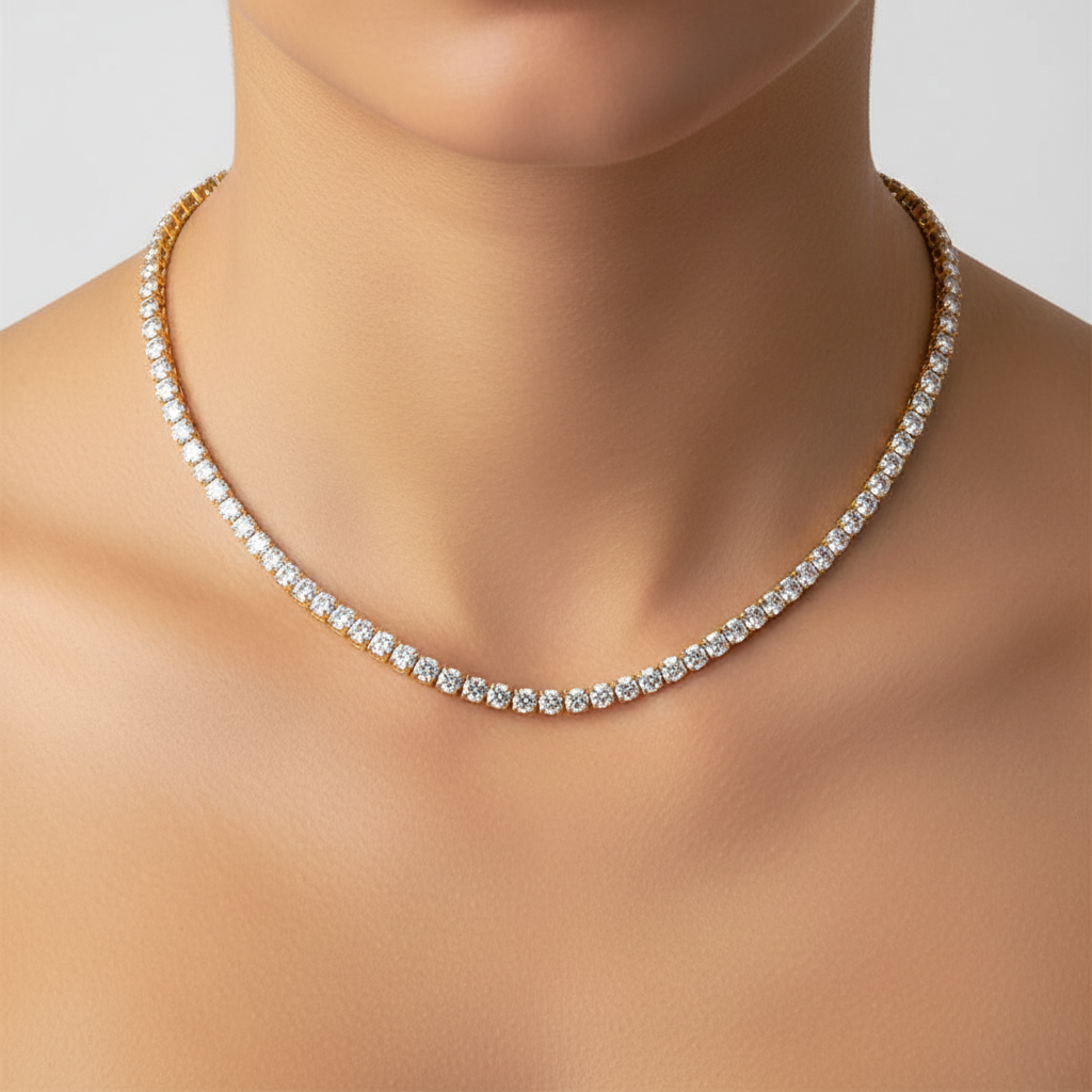 Kristallbesetzte Halskette - CrystalNecklace 