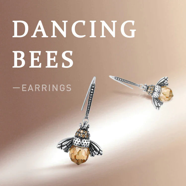 Kristallohrringe Mit Bienenmotiv - BeeGlamour 