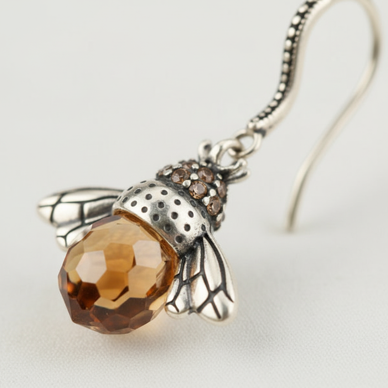 Kristallohrringe Mit Bienenmotiv - BeeGlamour 